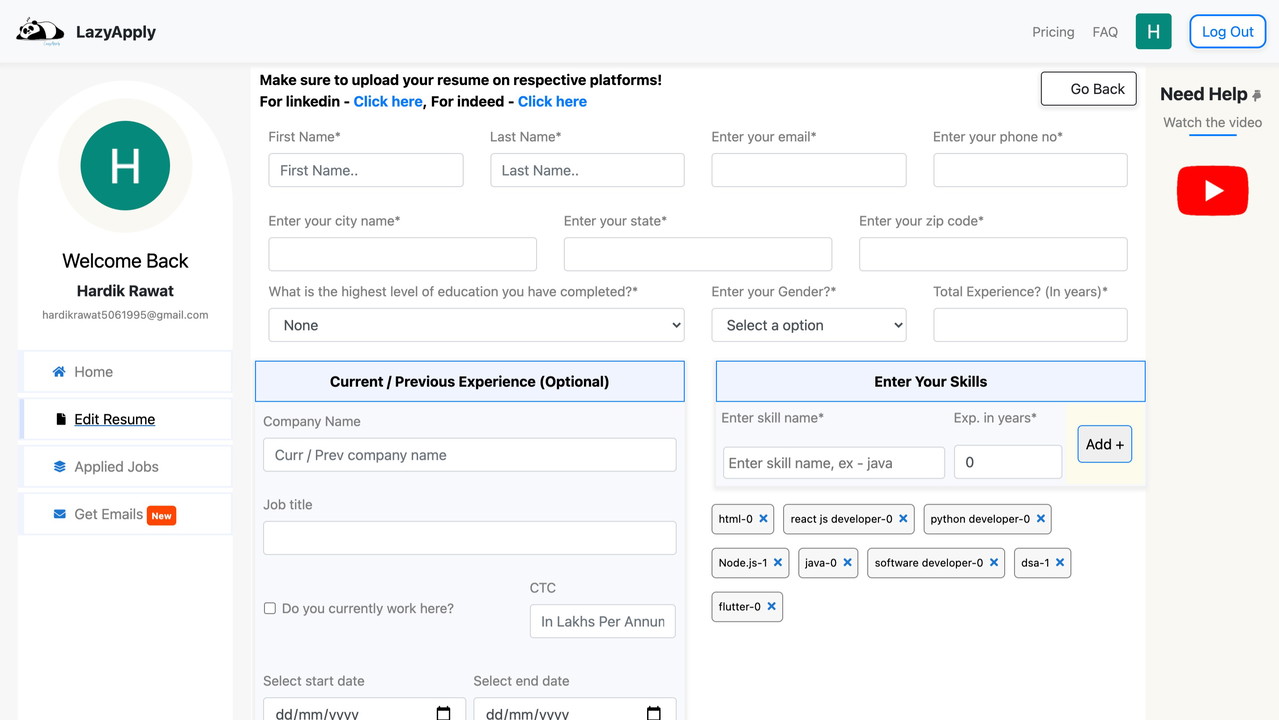 Automate Job Search - LazyApply