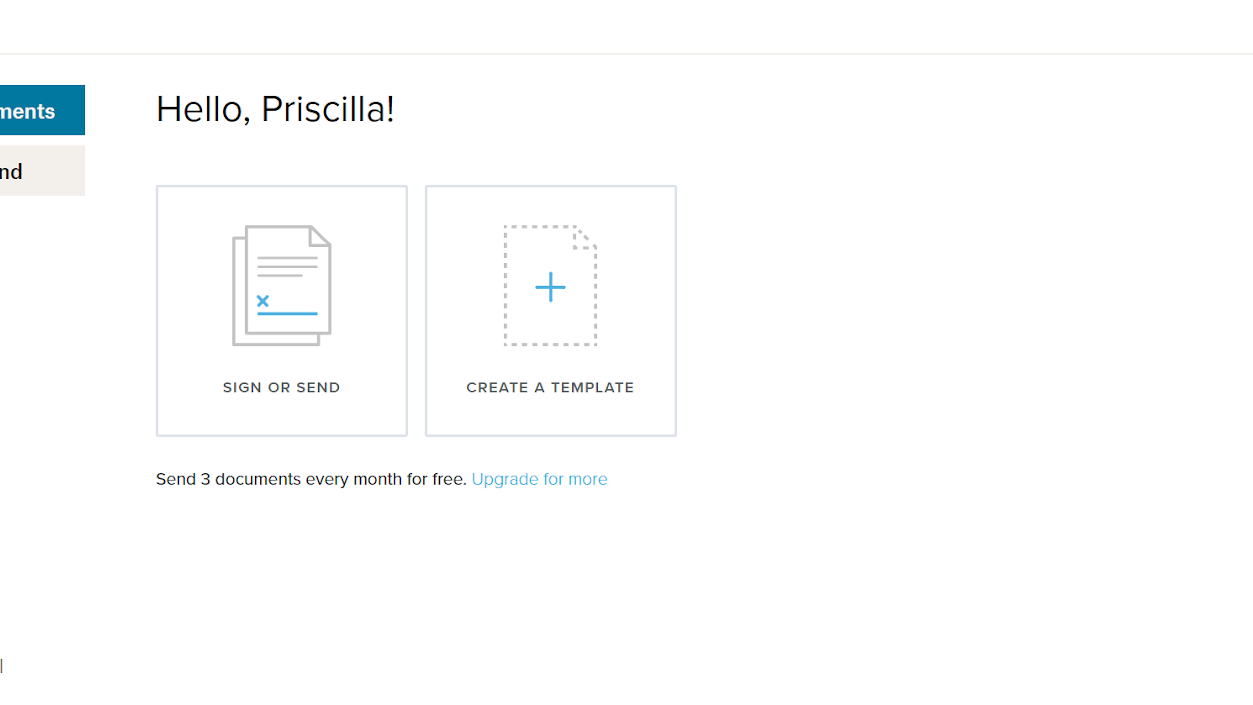 Upload a document or select a pre-built template