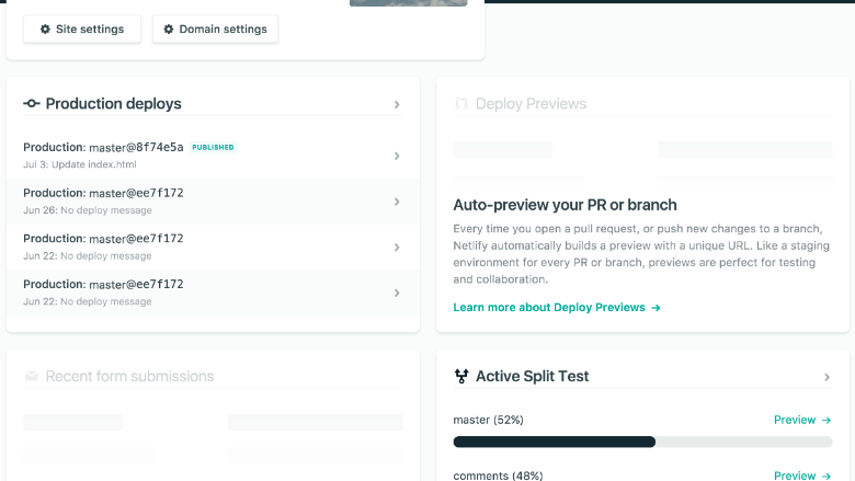 View recent activity on dashboard