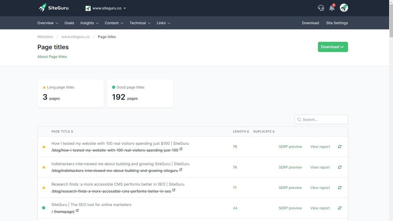 SiteGuru Lifetime Deal: SiteGuru Review 3 SEO Performance Monitoring