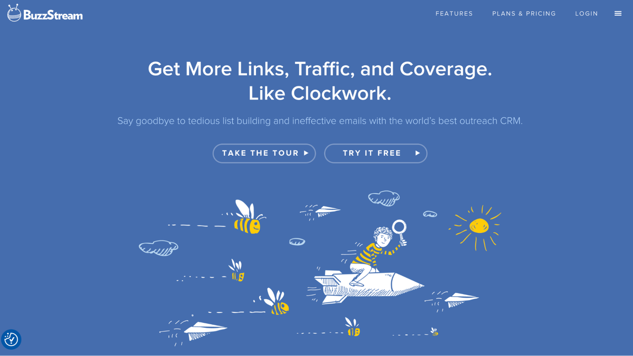 BuzzStream homepage