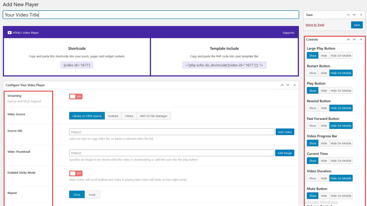 Html5 Video Player PRO