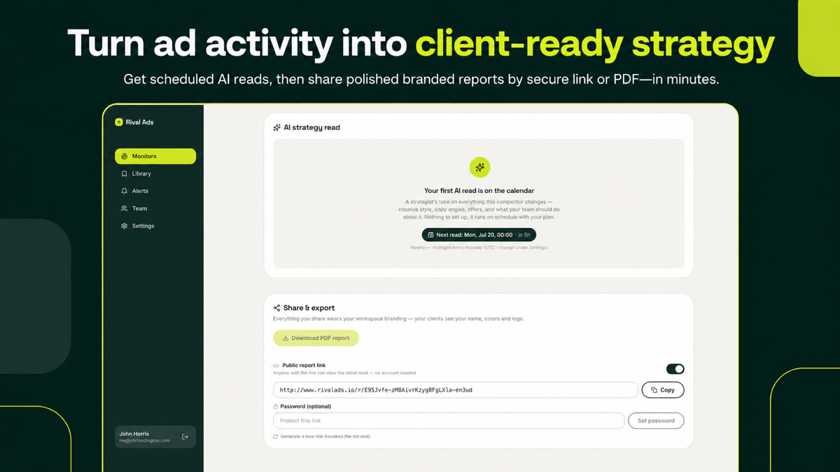 Turn competitor changes into client-ready strategy