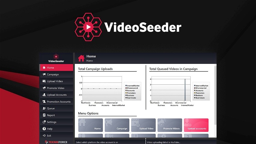 Videoseeder - Auto upload & auto share your video on multiple platforms