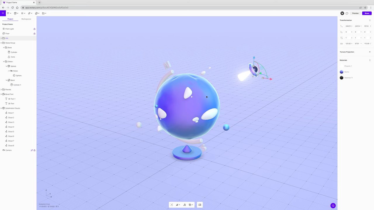Rotate project using gizmo