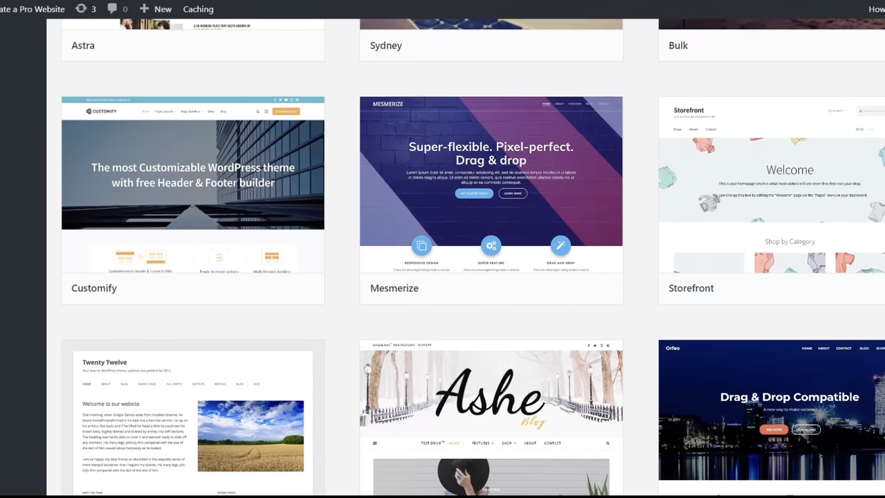 Edit pre-built templates to create sites