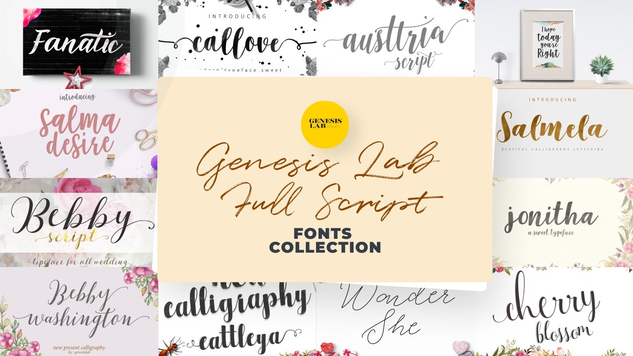 AppSumo Deal for Genesis Lab Full Script Font Collection