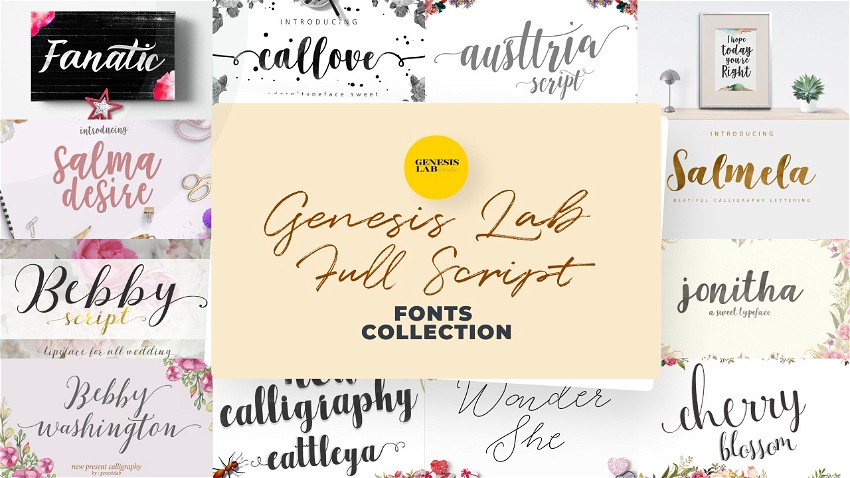 Genesis Lab Full Script Font Collection