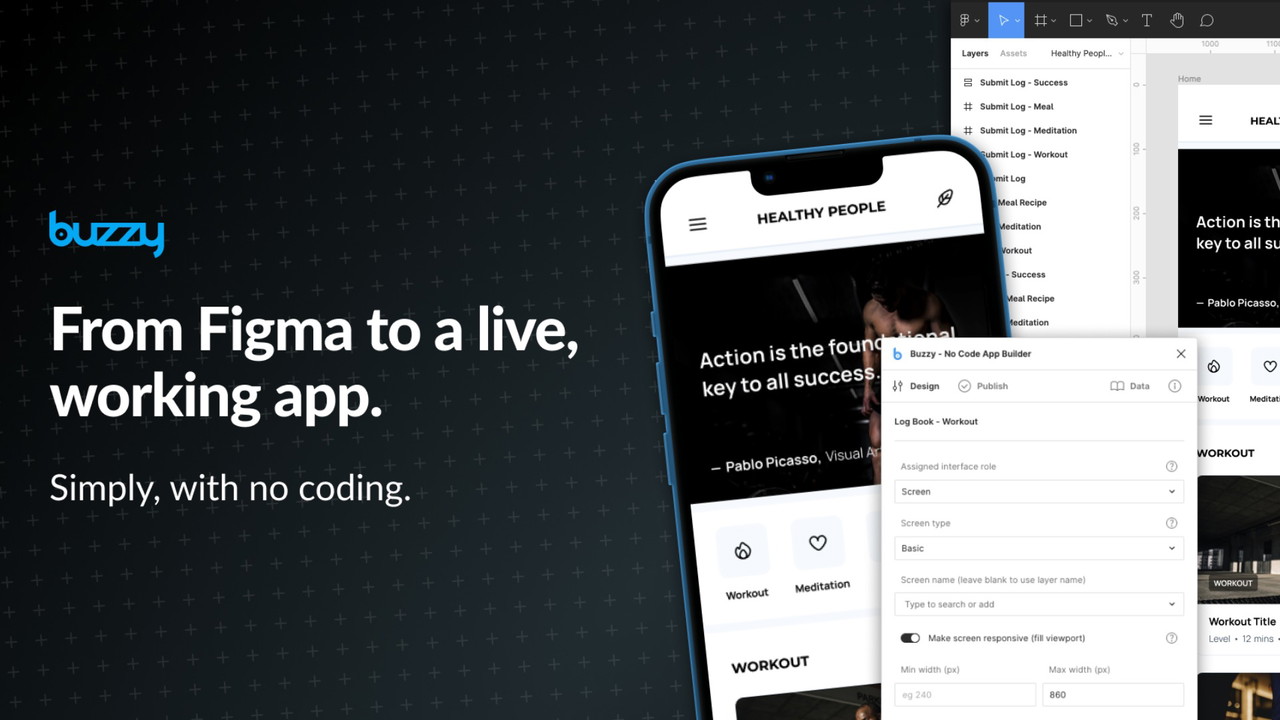 Buzzy - No Code App Builder for Figma