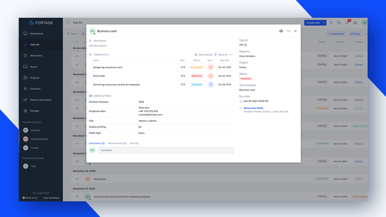 Fortask