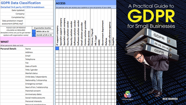 GDPR Data Classification & Cyber Security spreadsheet template | AppSumo