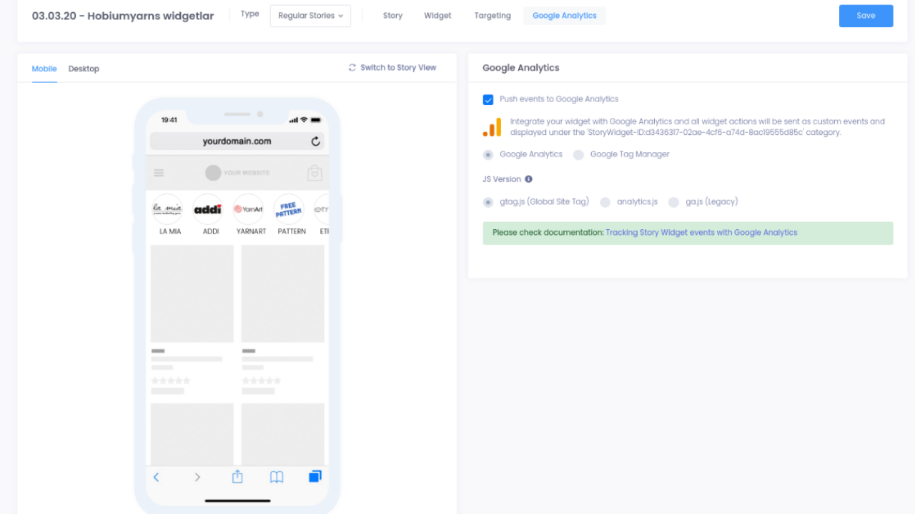Story Widget