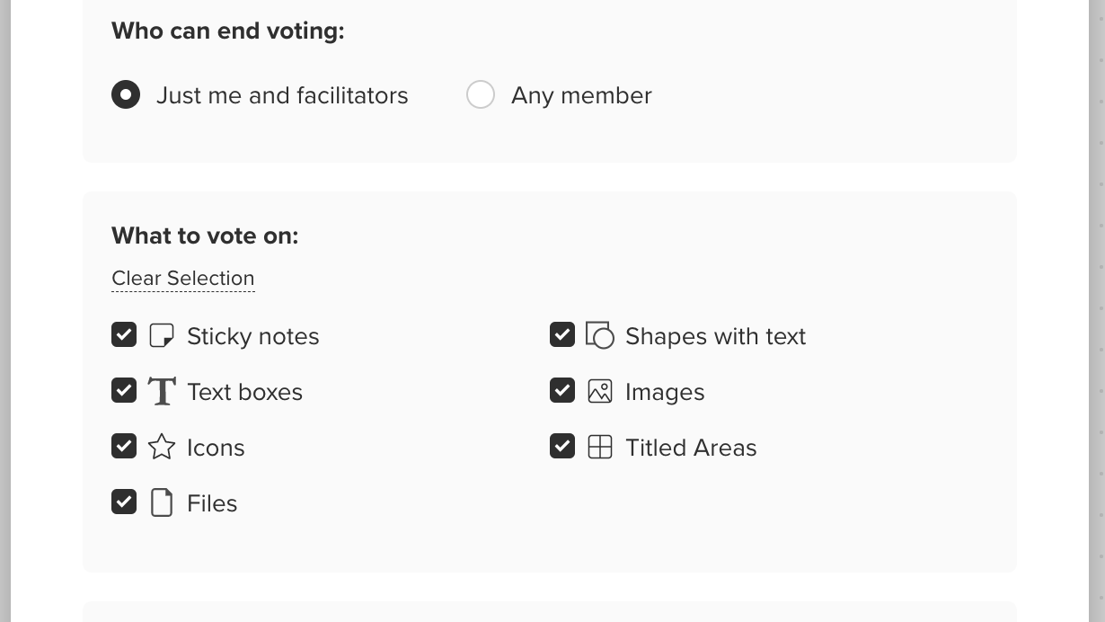 Run voting sessions