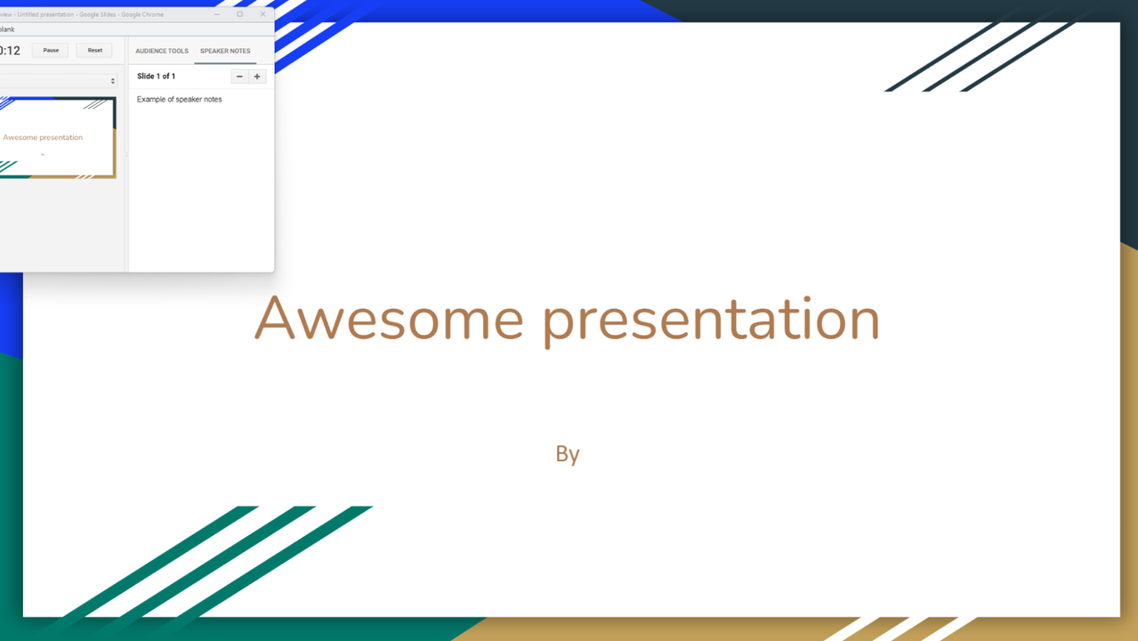 Share via presenter view