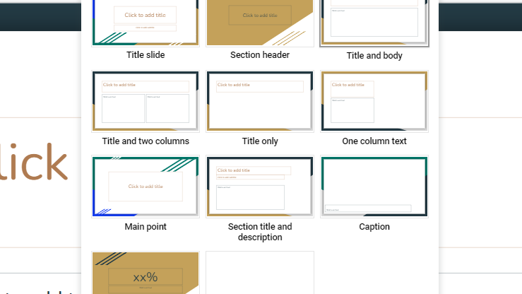 Choose layout