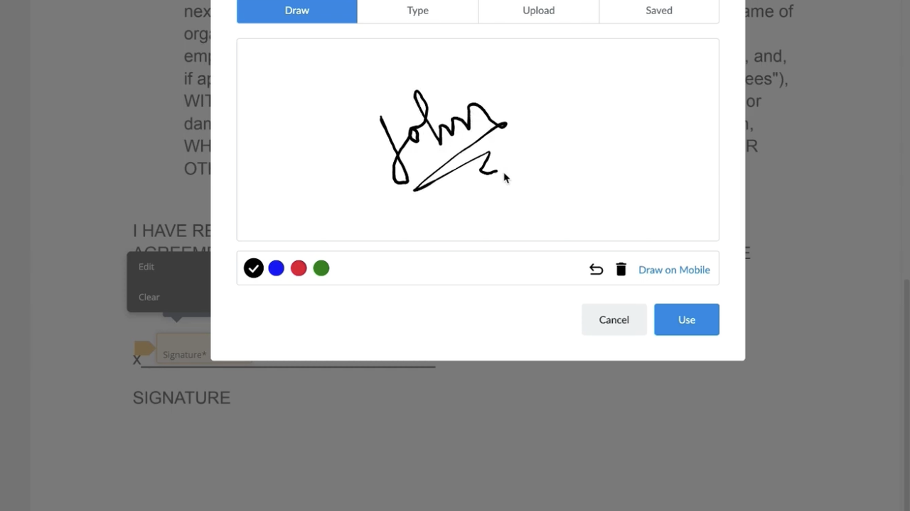 Add an attachment to your documents with SignRequest