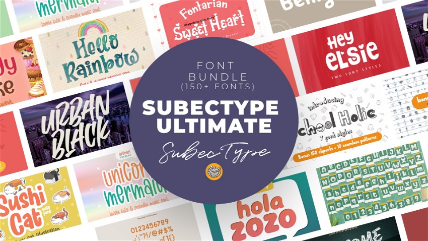 Subectype Ultimate Font Bundle (150+ Fonts)