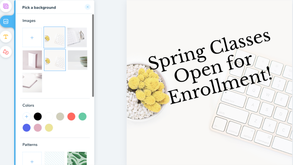 Create social posts on Wix