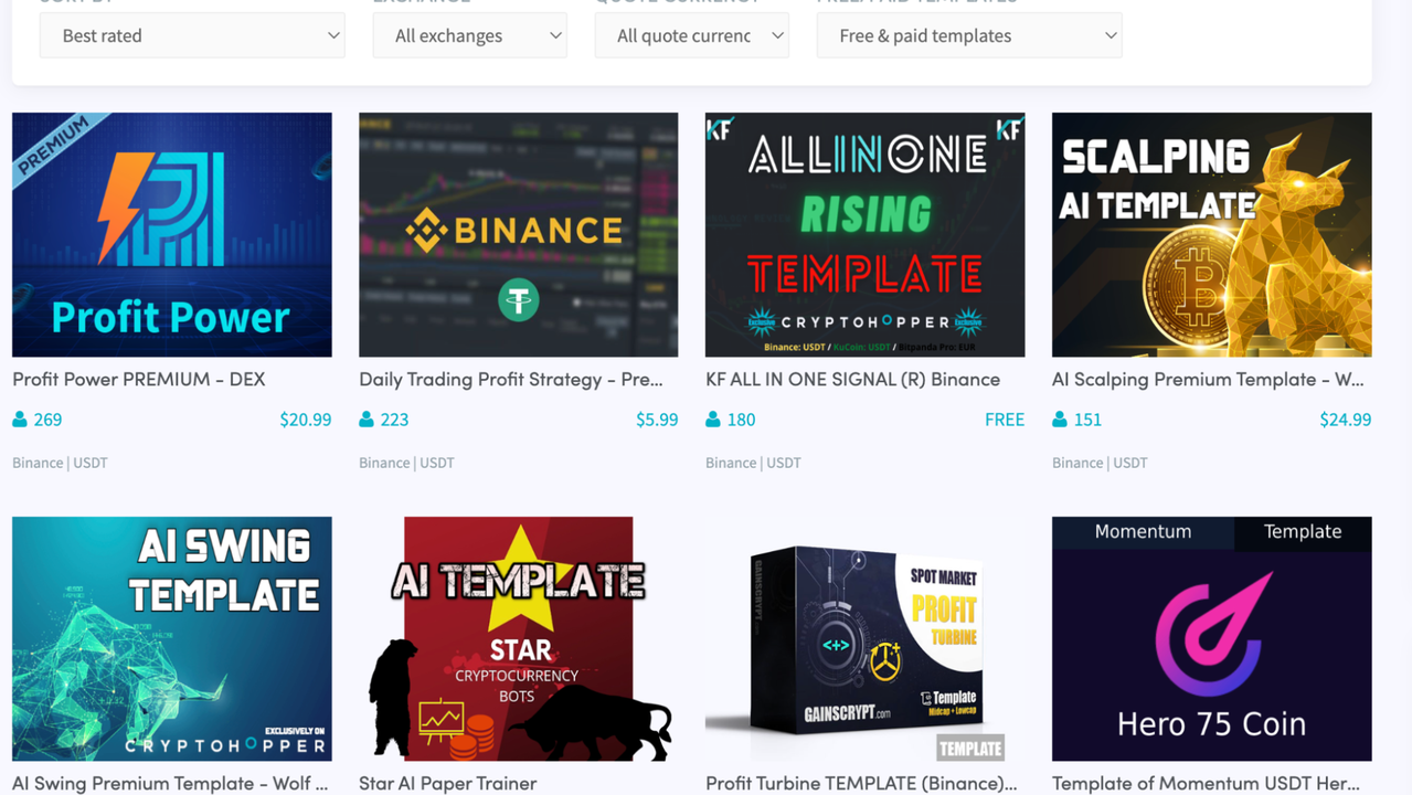 Buy templates in the Marketplace