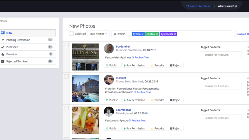 Find user-generated content