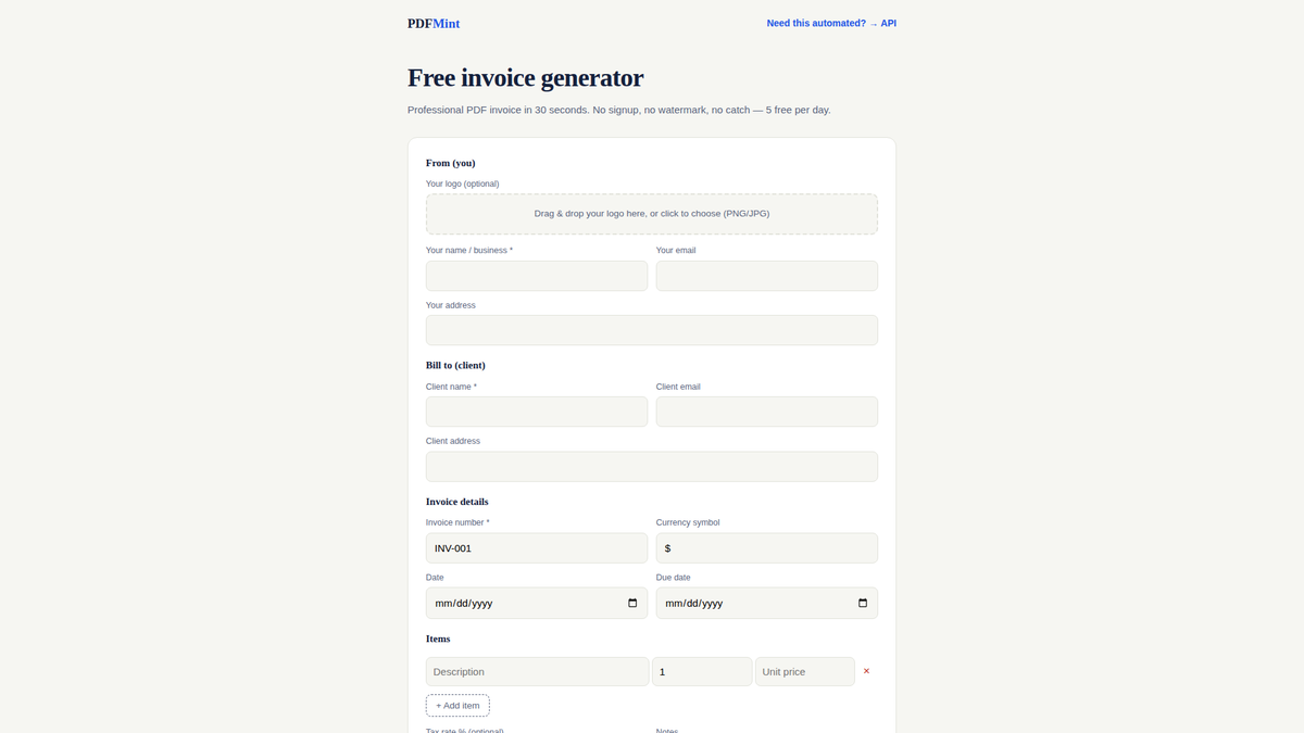 Five already templates + your brand
