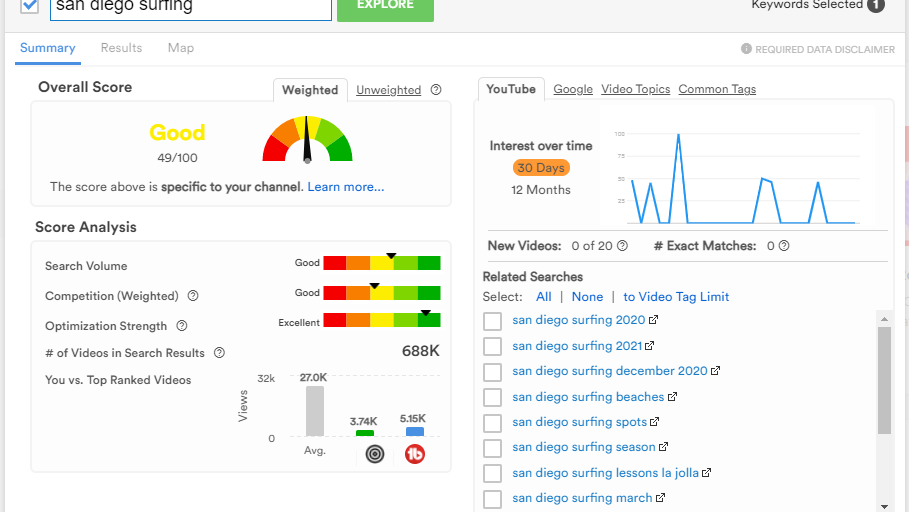 Research keywords with TubeBuddy