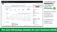 Cool & beautiful dashboard to manage your leads with WhatsApp. We give you data to control your leads. thumbnail