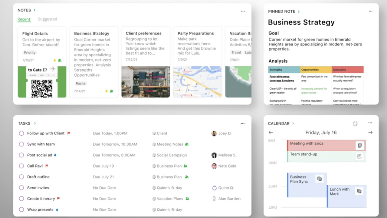 Take notes and schedules with Evernote