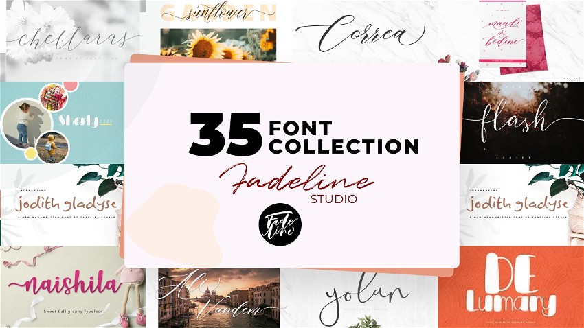 35 Font Collection by Fadeline
