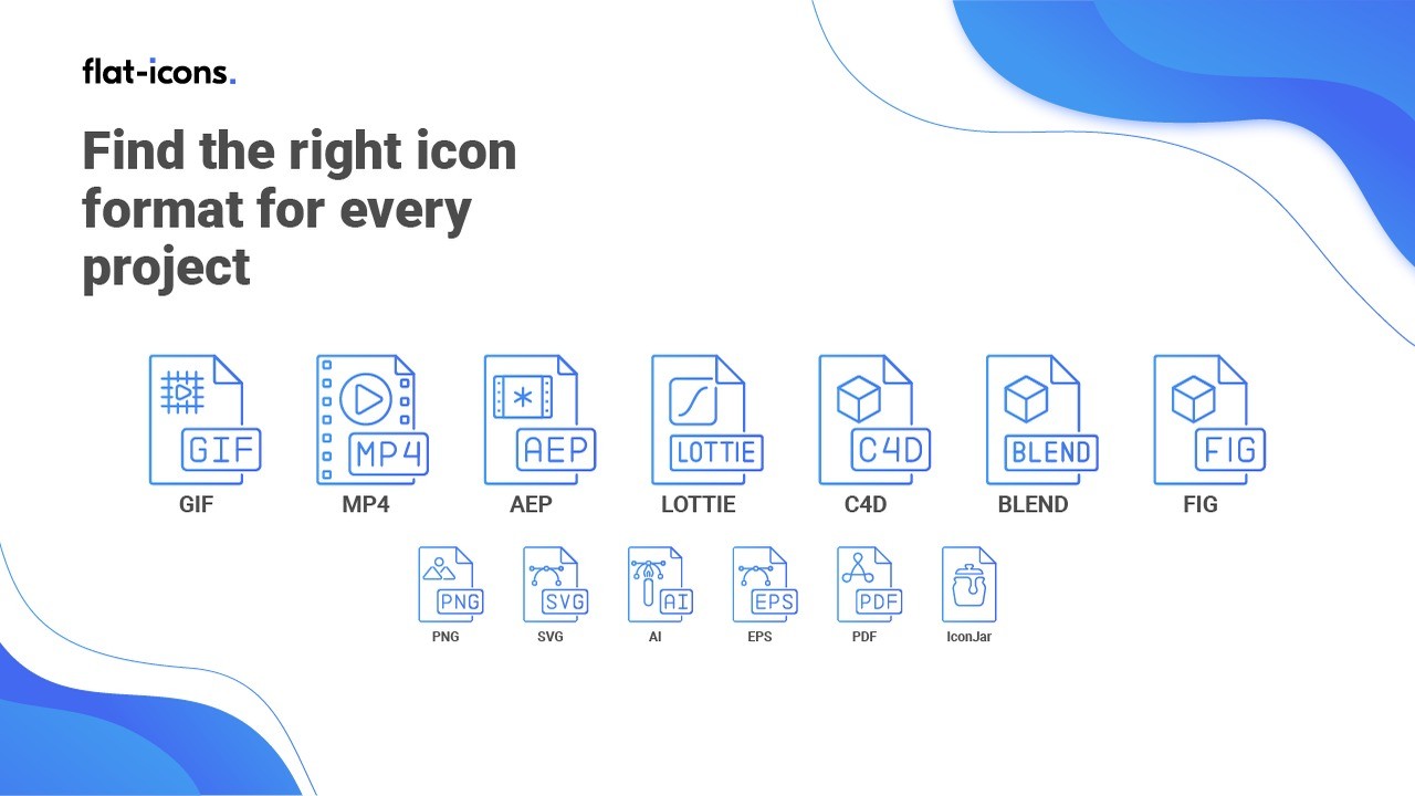 Flat Icons - 30,000+ icons (2D, 3D, and Animated)