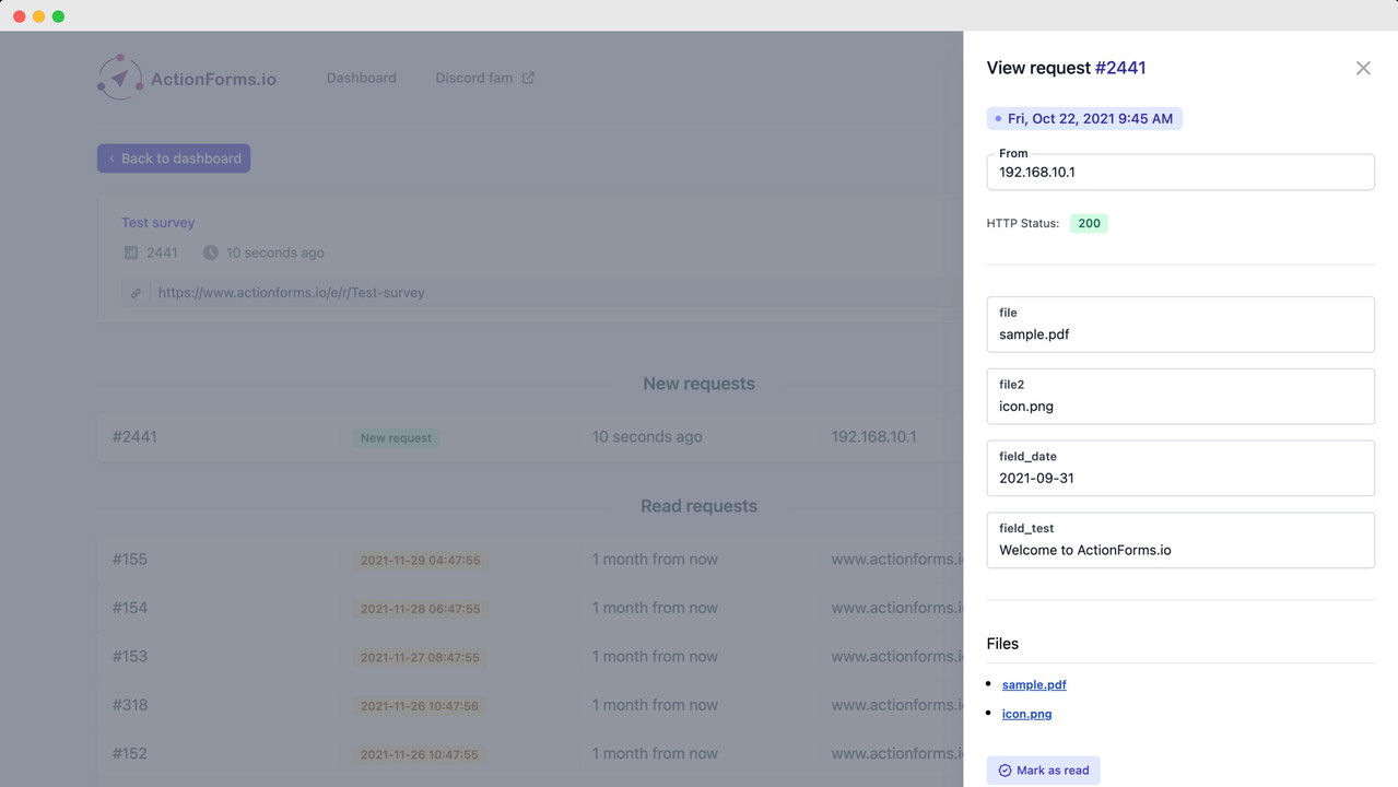 ActionForms.io