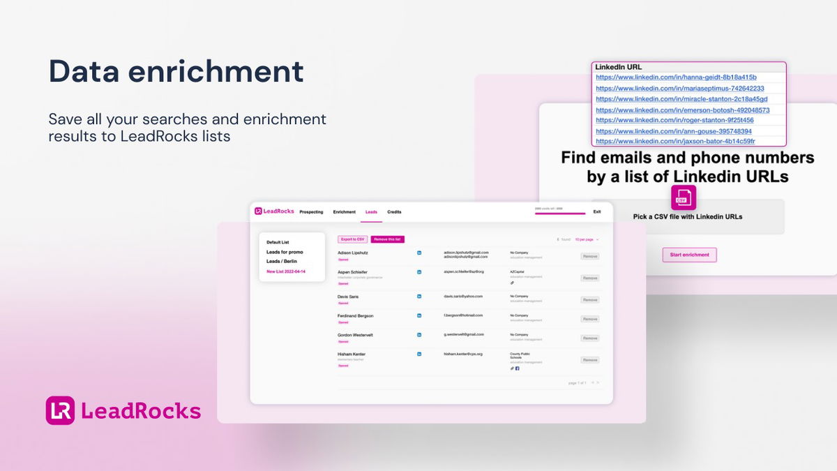 Enrich LinkedIn profiles easily