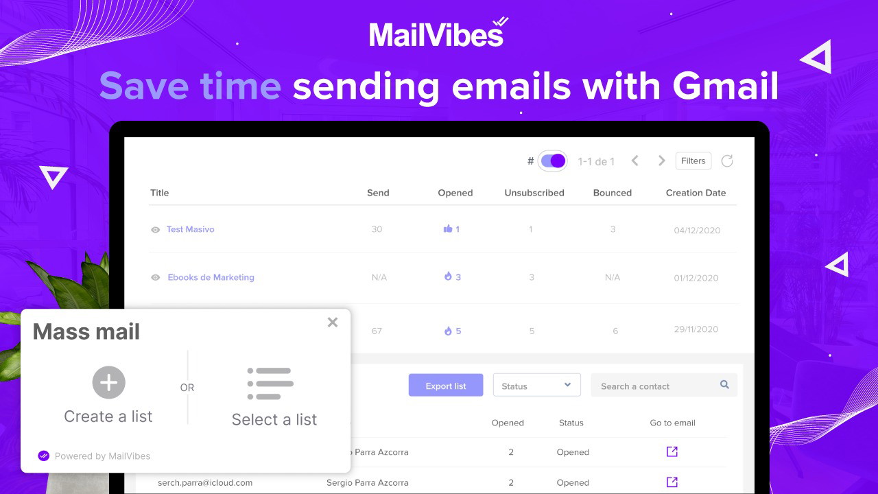 MailVibes: Mail Merge for Gmail (Mass Email + Sequences and more)