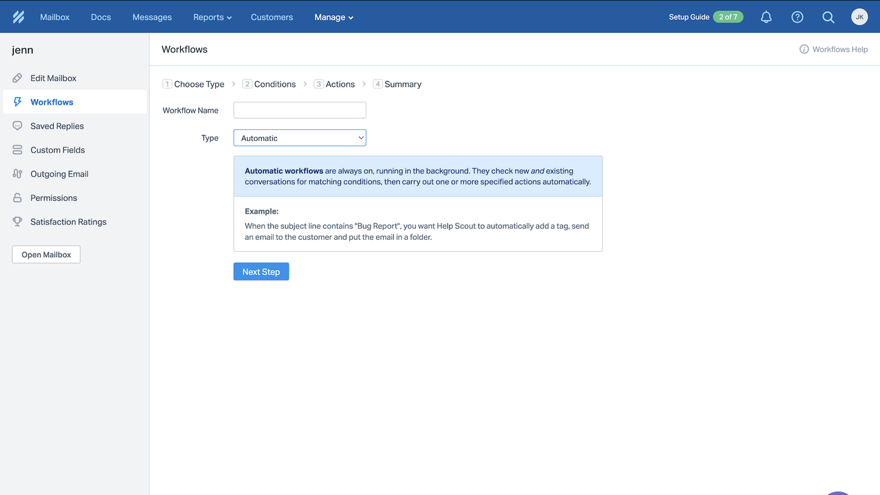 Help Scout workflows
