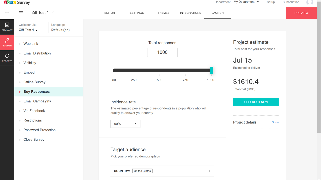 Buy survey responses