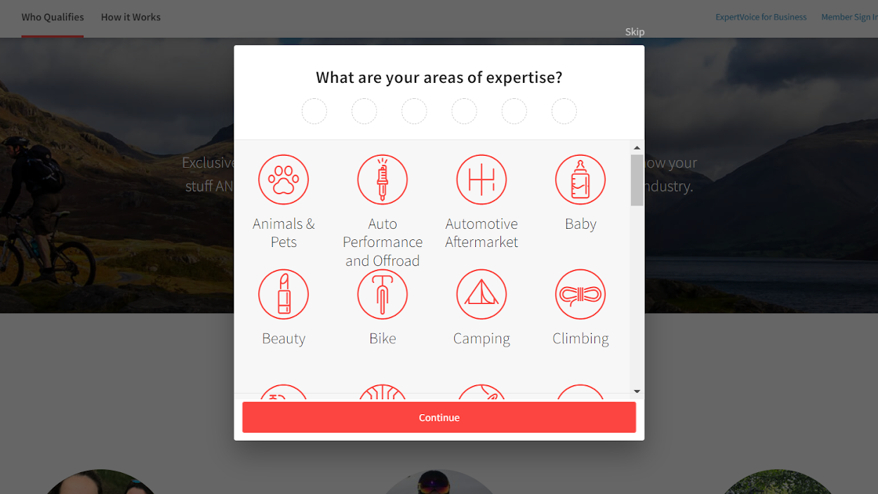 Select areas of expertise