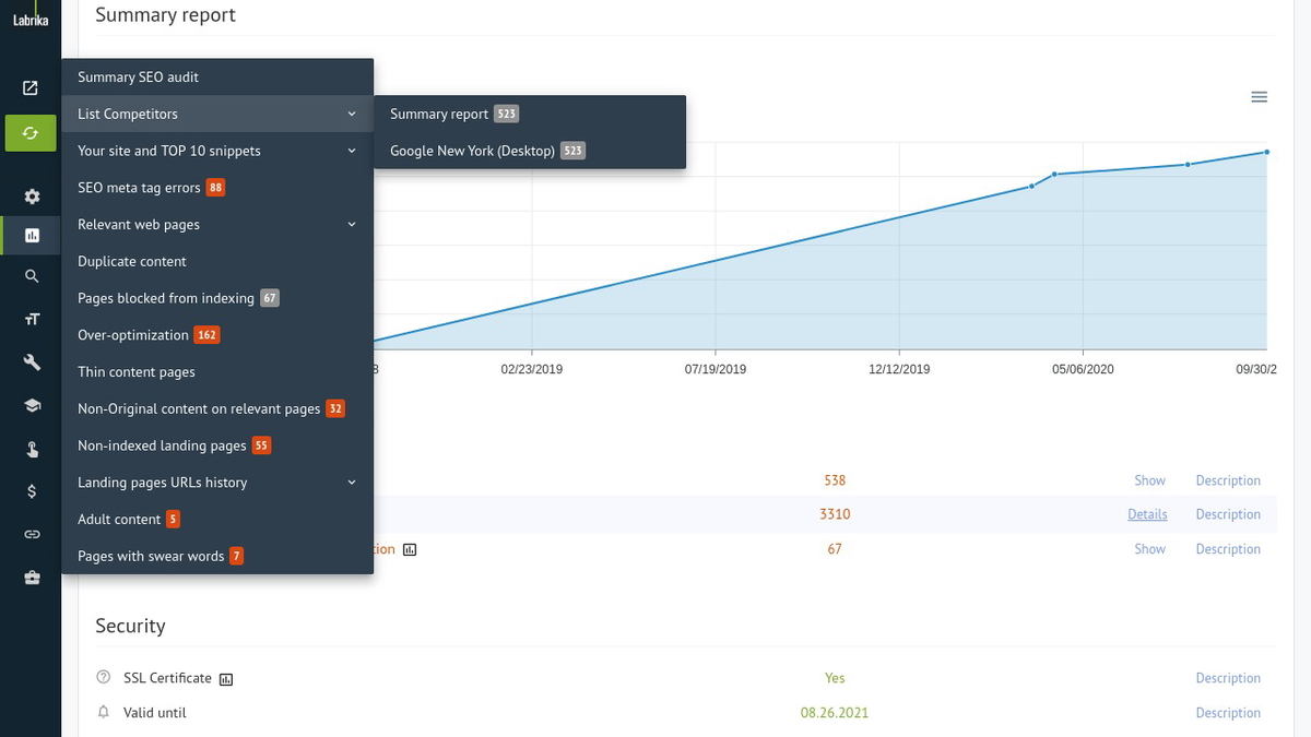 Track changes and errors