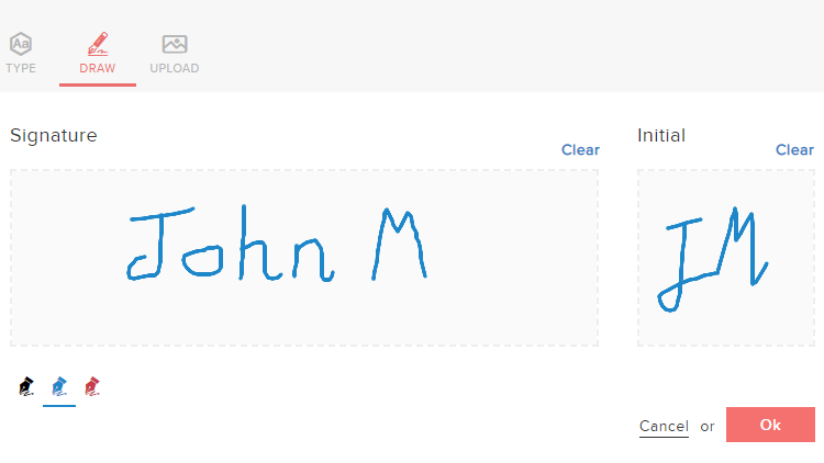 Draw signature