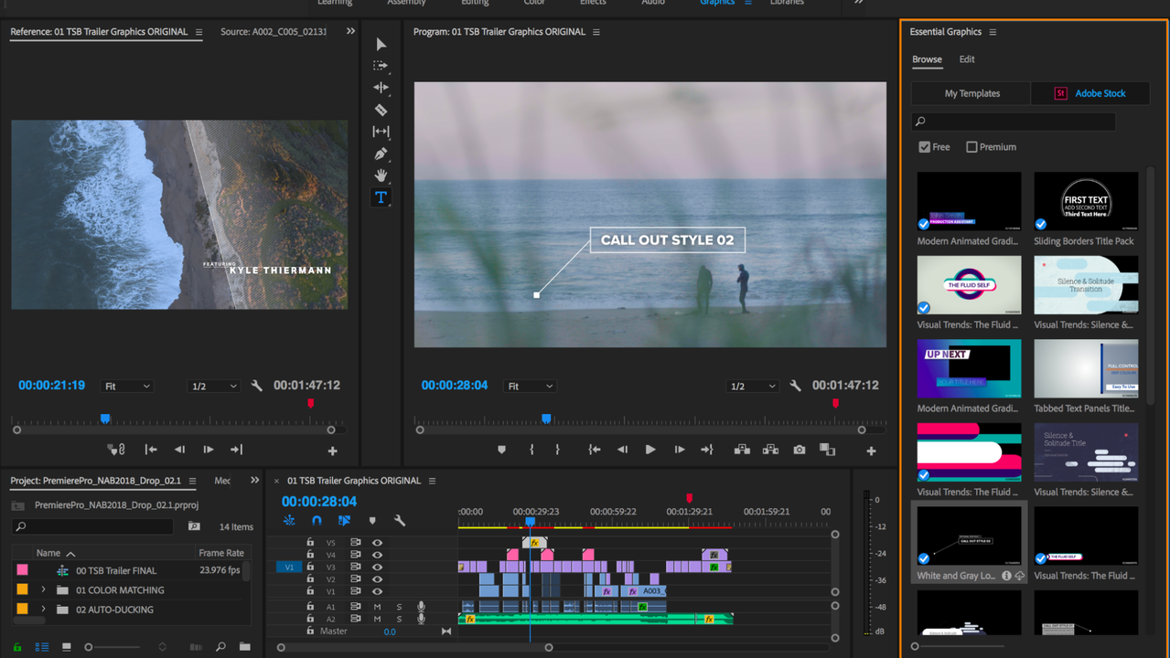 Motion graphic templates