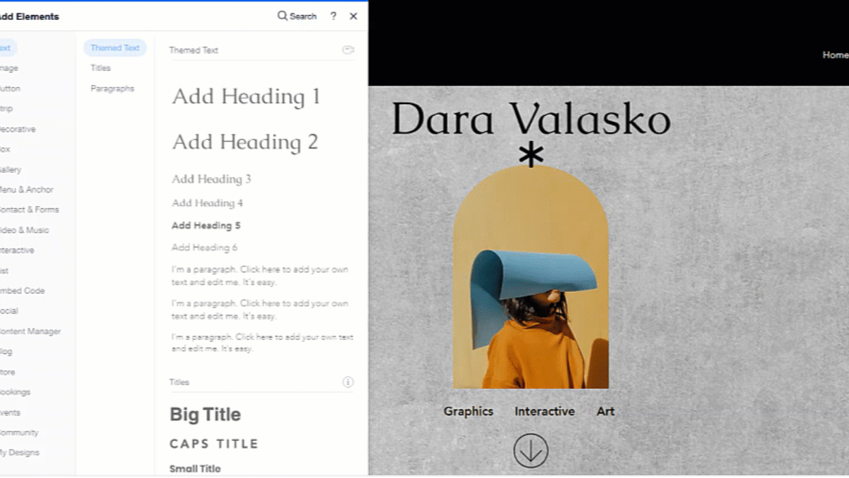 Build with Wix editor