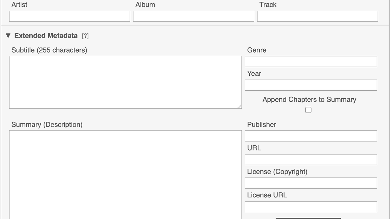 Add metadata to audio