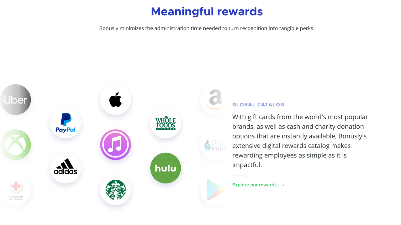 Offer rewards and gift cards from top companies