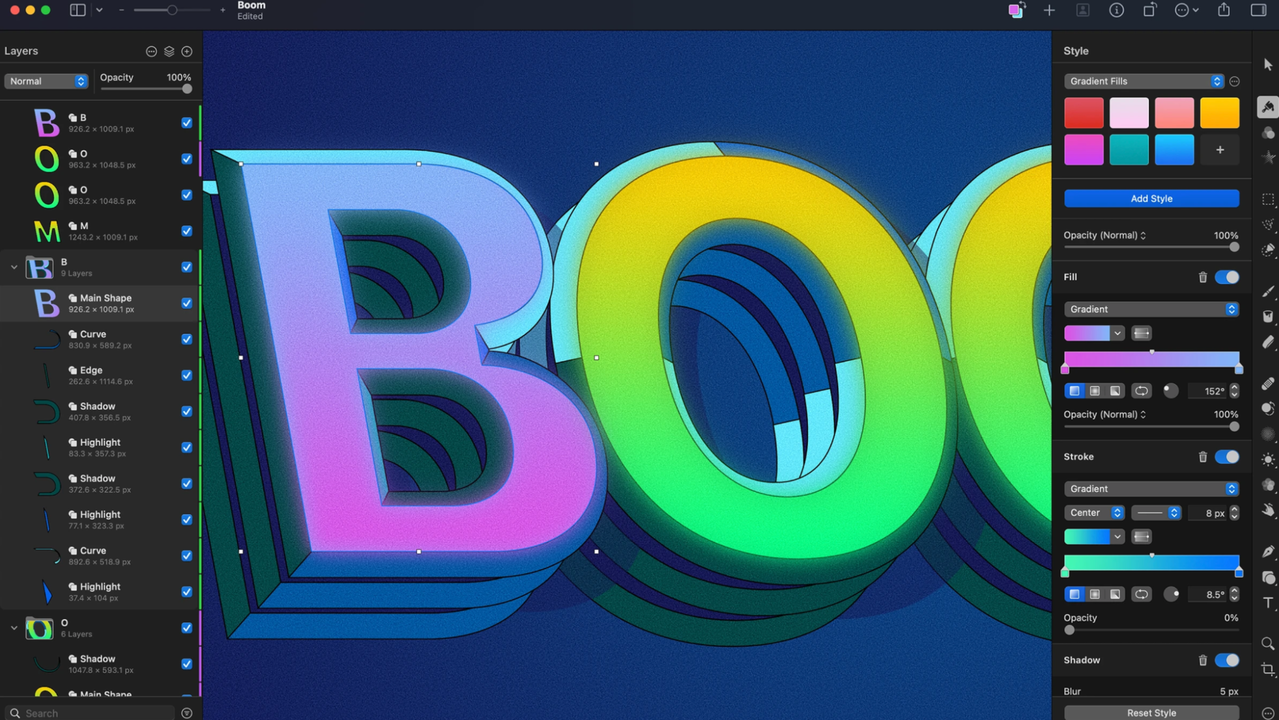 Illustrate with vector tools