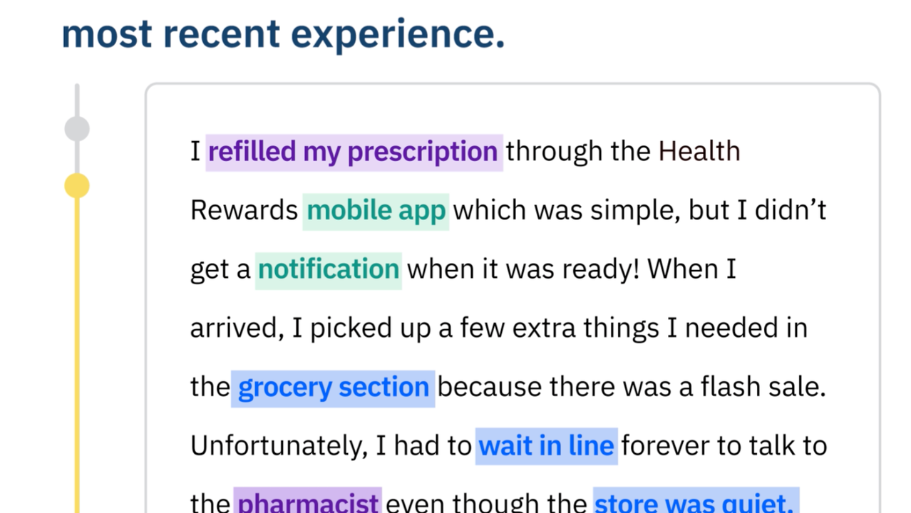 Text analytics helps you analyze feedback