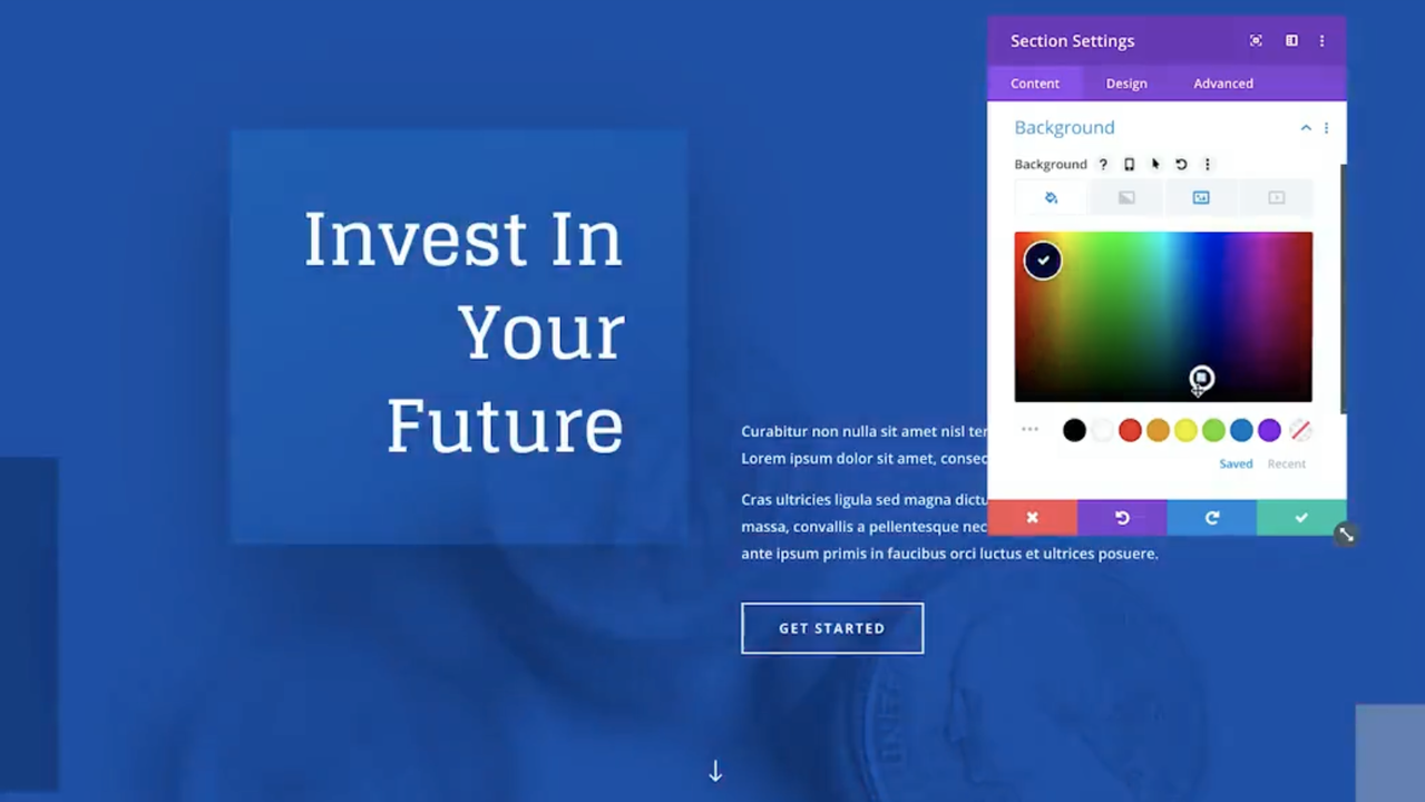 Visual website builder