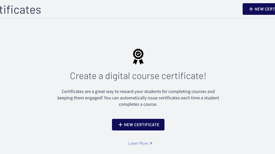 Create certificates for your online course