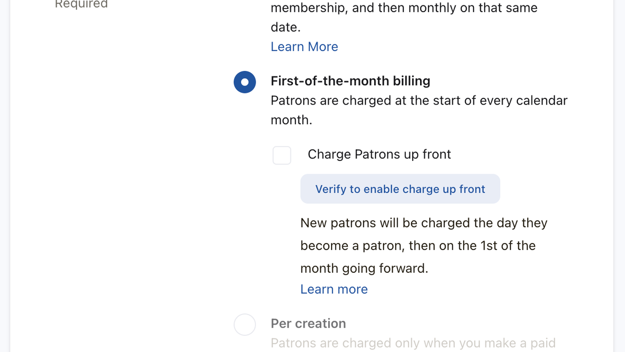Choose a billing schedule
