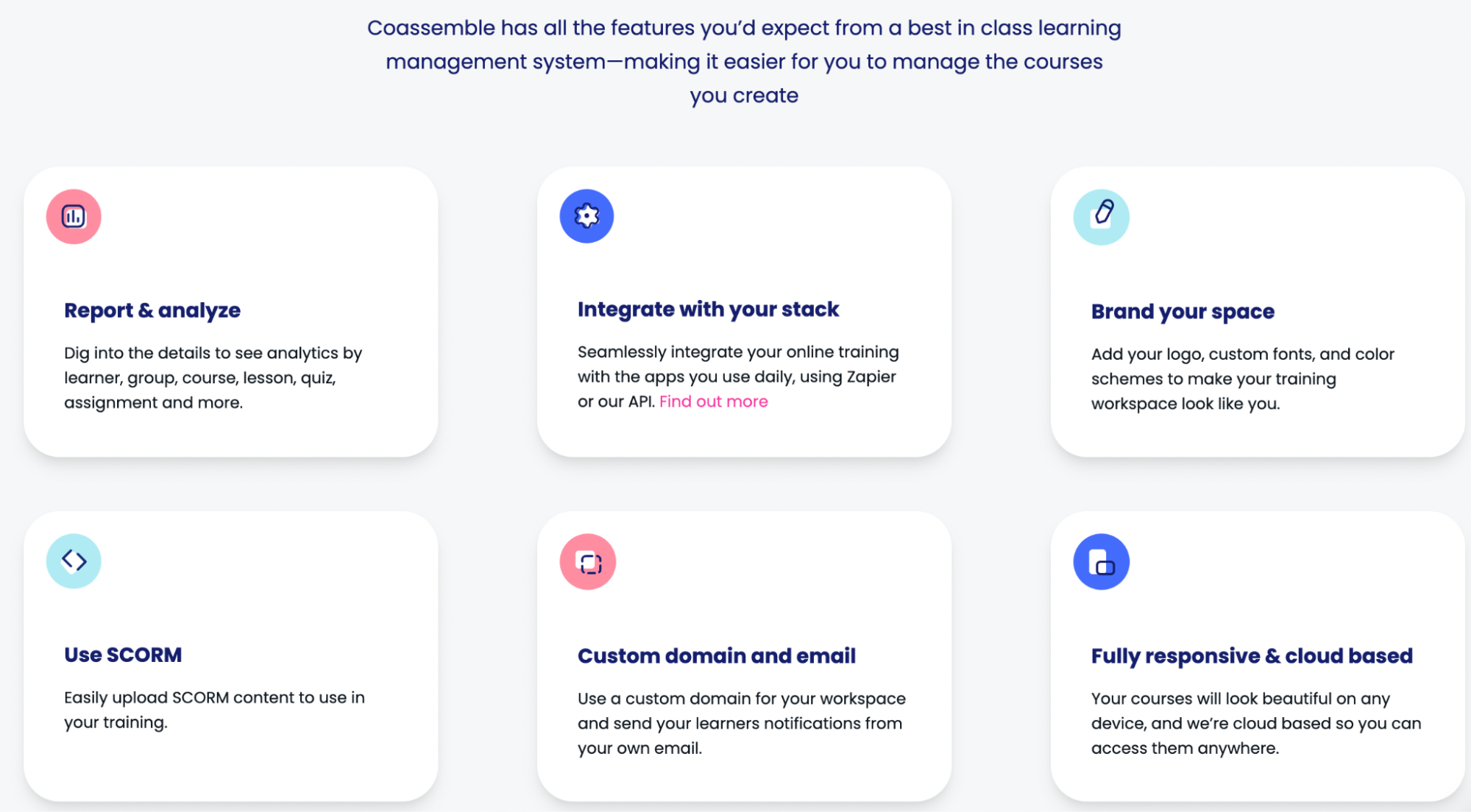 Get all the features you need to create courses