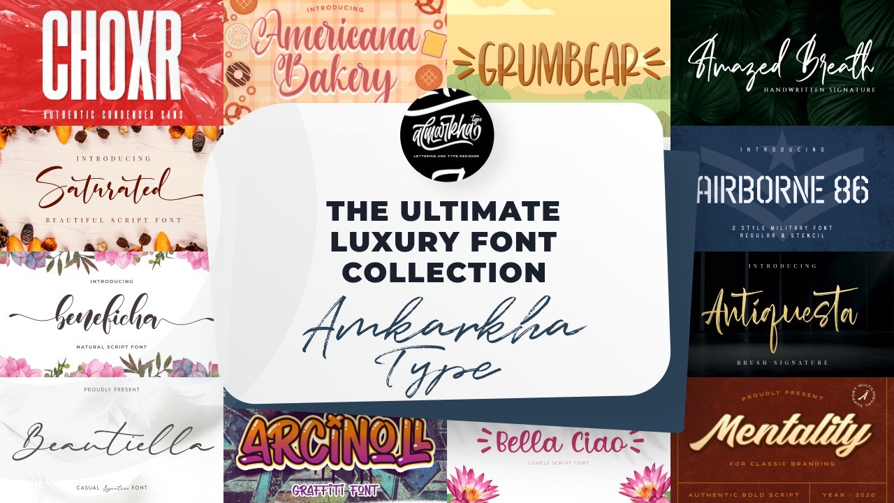The Ultimate Luxury Font Collection by Amkarkha Type