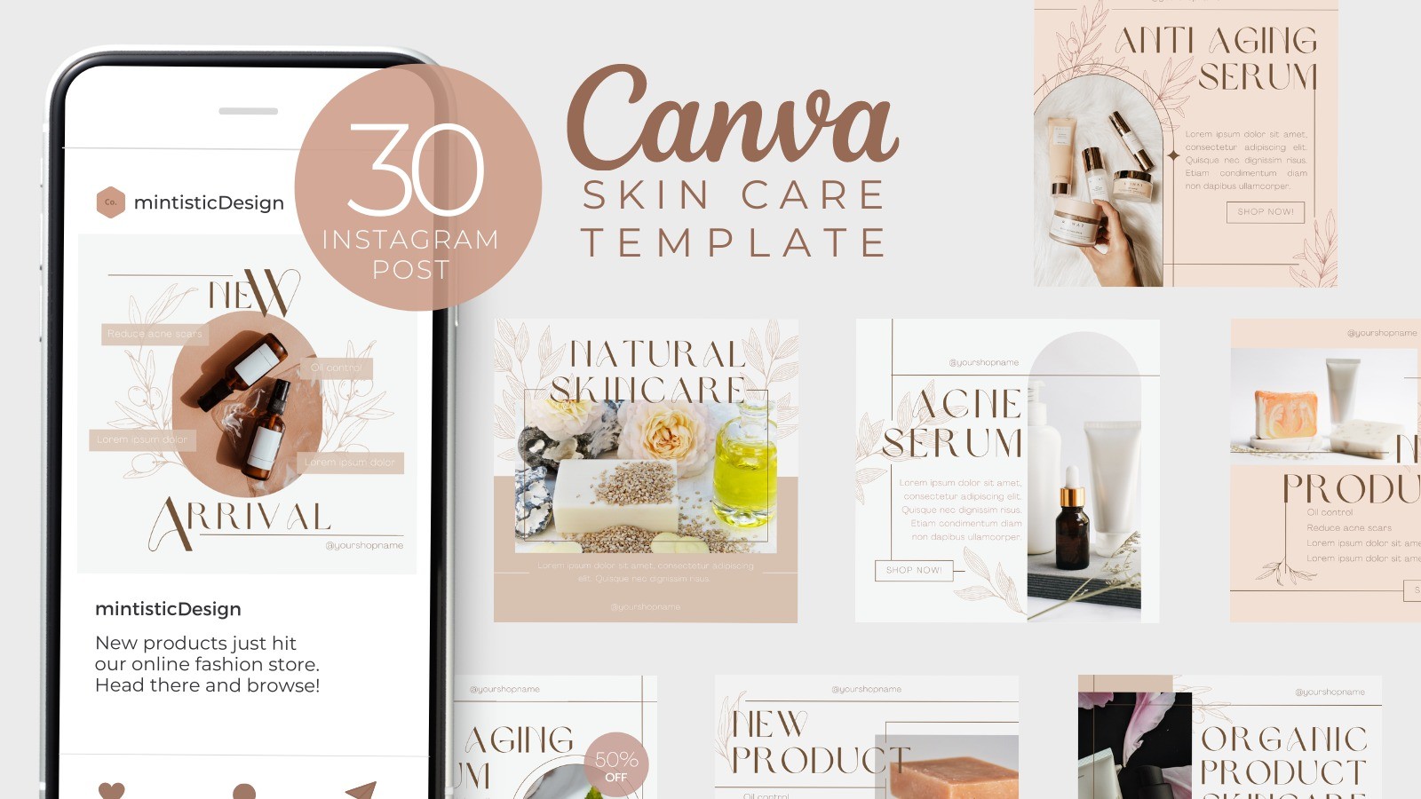 AppSumo Deal for Beige Skincare Instagram Template
